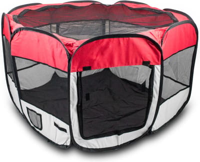 Puppybox - Dierenbox - Opvouwbaar - Hond/Kat - Rood