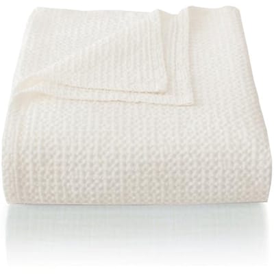 100% Katoenen Deken 220 x 240 cm - Zachte Ademende Wafelpatroon Sprei voor de Bank - Lichte Behaaglijke Woondeken