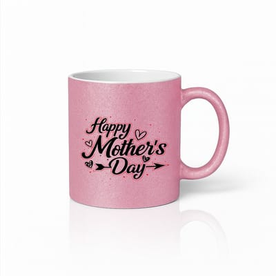 Happy Mother's Day Mok - Zoet Roze Moederdag Cadeau - Keramische Beker - 330 ml - Roze
