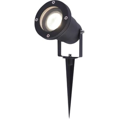 HOFTRONIC LED prikspot - 4 Watt 345 Lumen - Dimbaar - Kantelbaar - 4000K neutraal wit - GU10 - IP64 Waterdicht - Zwart - Tuinspot