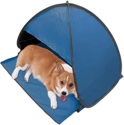 Strand Schuilplaats - Luifel Tent - Buiten Ontspannen - UV Bescherming - 80x65x55 cm - Gem Blauw