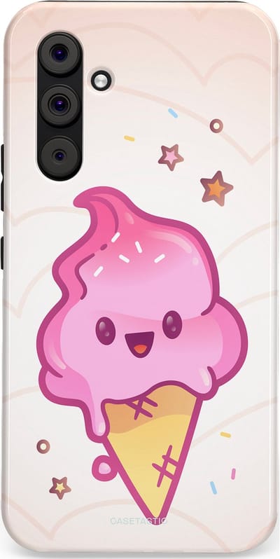 Casetastic Hoesje Geschikt voor Samsung A54 (5G) - Stijlvolle Beschermende Duo-layer Case - Roze Kawaii Dessert