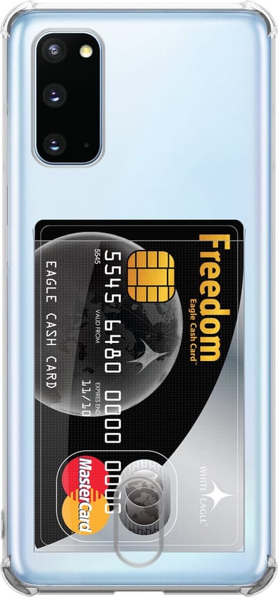 ShieldCase Hoesje geschikt voor Samsung Galaxy S20 Shock case met pashouder - Multifunctioneel Telefoonhoesje - Schokbestendige Case - Hoogwaardig materiaal