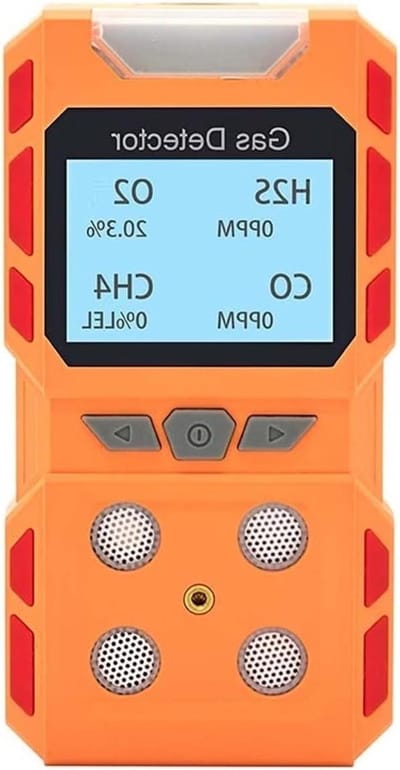 Luchtkwaliteitsmonitor - Gasdetector Tester - Veiligheid Controleren - 4 in 1 Sensor - USB Oplaadbaar - Zwart