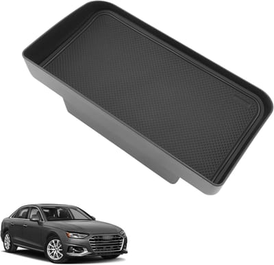 Center Console Opbergdoos voor Audi A4 en A5 (2020-2024) - Organiser voor Instrumentenpaneel, Handschoenenkast en Antislipmat, Zwart, Auto Accessoires