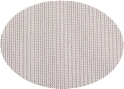 ZICZAC - Placemat FALLON - SET/6 - Polyblend - Dubbelzijdige placemat, Beschermt de tafel, elegant ontwerp - Ovaal - 33x45 cm - Donker taupe
