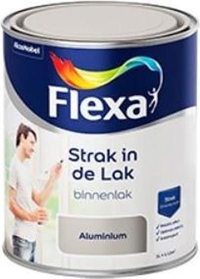 Flexa - Strak in de Lak - Watergedragen Zijdeglans Aluminium 1 L