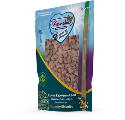 Renske Gezonde Beloning Crunchy Hondensnack Kip & Kalkoen & Eend - 200 gr