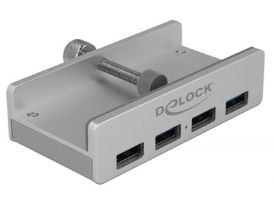 DeLOCK External USB 3.0 4 Port Hub with Locking Screw USB hub - 4 - Zilver
