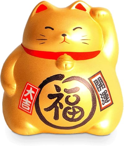 Gelukspoppetjes - Geldbox - Gouden Lucky Kat - Groot XXL - Geluksfiguur - Voor Kinderen en Volwassenen