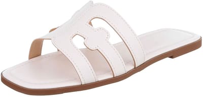 Dames slipper met uitgesneden details en platte zool Mt:40