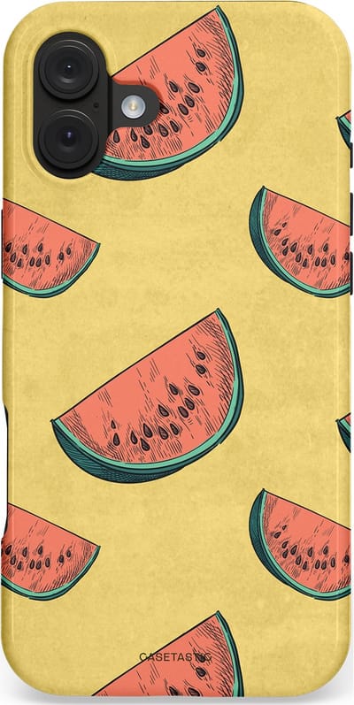 Casetastic hoesje geschikt voor Apple iPhone 16 Plus - MagSafe - Dubbellaagse bescherming - Retro Meloengeel - Fashion Case - Goud Koraal Terracotta Taupe