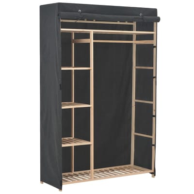 vidaXL - Kledingkast - 110x40x170 - cm - stof - grijs