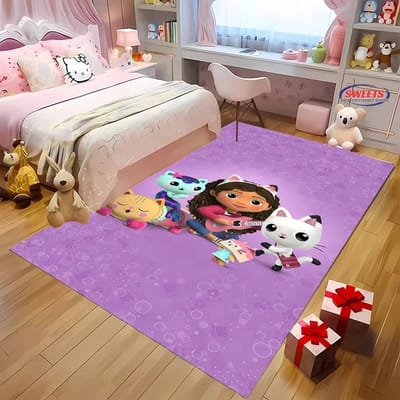 Disney Gabbys Poppenhuis Tapijt, Kleed voor Woonkamer Slaapkamer, Sofa Keuken Deurmat Decoratieve Mat, Kinderen Antislip Vloer Duurzame Mat, Cadeau 40x60cm (16x24in)