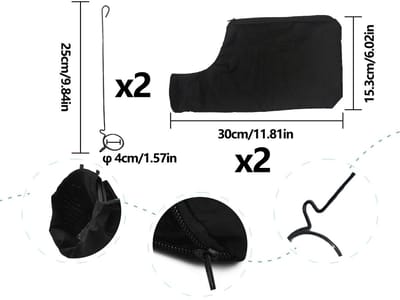 Dailygoods - 2 Stuks Stofzakken voor Kapzagen - Accessoires voor Tafelzagen met Ritssluiting