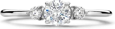 Gerhodineerd Zilver Ring Trilogie Met Zirkonia 1335395