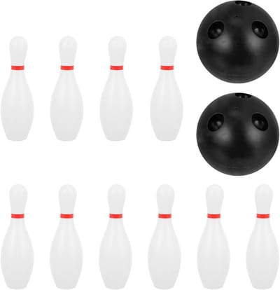 Kinderen Bowling Set - Kleine Plastic Bowling Set met Kegels en Bal voor Peuters en Schoolgaande Kinderen - Speelgoed voor Ontwikkeling en Plezier