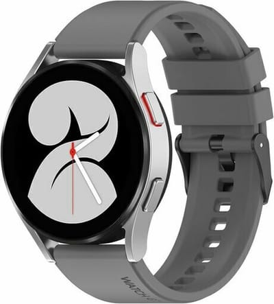 By Qubix - Geschikt voor Garmin bandje - Geschikt voor Garmin Vivomove 3 / HR / Luxe / Sport / Style / Trend - Siliconen gesp bandje - Grijs - Smartwatch bandje 20mm