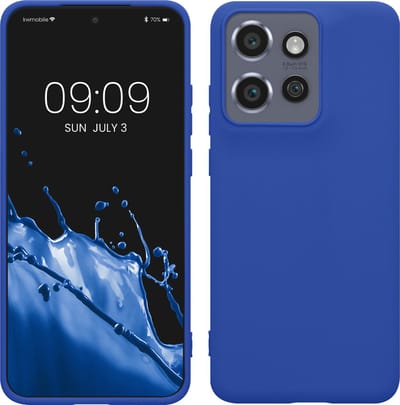 kwmobile telefoonhoesje geschikt voor Motorola Edge 60 Neo / Edge 50 Neo / ThinkPhone 25 - Hoesje voor smartphone - Back cover in Baltisch blauw