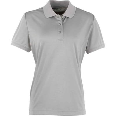 Premier Dames/Dames Coolchecker Poloshirt (Zilver)