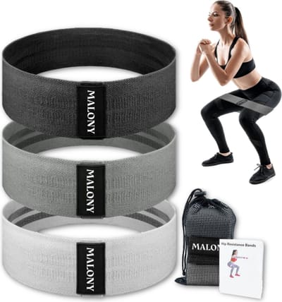 Malony Weerstandsbanden Set - Fitness Elastiek - Resistance Bands - 3 Delige Set - Antislip - Inclusief Draagtas