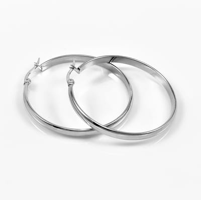 ∅40 mm Oorringen Dames - RVS Zilverkleur - Oorbellen