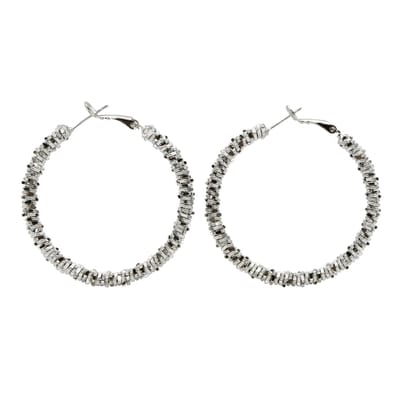 Marama - oorbellen Loua Zilver - oorhangers dames - glinsterend - koper met zilveren plating - oorringen - chique - feestelijk - cadeau dames