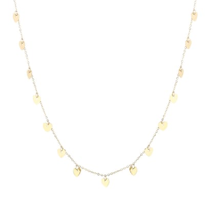 Michelle Bijoux - Ketting - Schakel - Hartjes - Hearts - Liefde - Goudkleurig