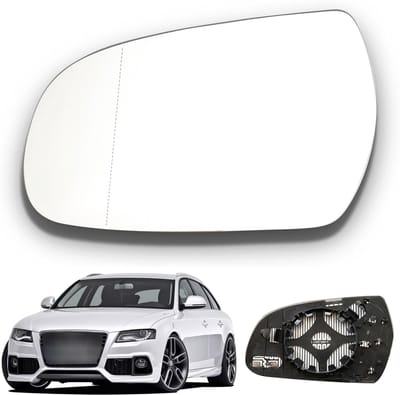 Dailygoods - Spiegelglas Link Verwarmbaar vervangend spiegelglas Buitenspiegel Links Spiegelglas Au di A4 B8 Verwarmbaar Links Bestuurderszijde Asferisch voor AU DI A3 A4 A5 met dragerplaat