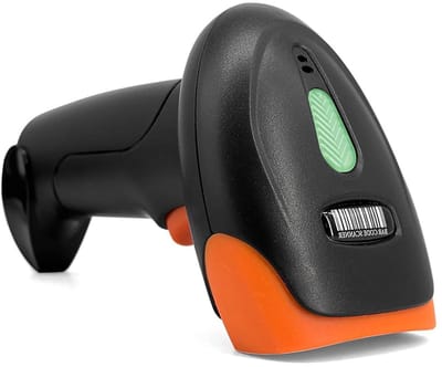 Handheld Barcode Scanner 1D 2D QR Book Scanner Manual Continu Scanning USB Wired Bar Reader (USB Connect)