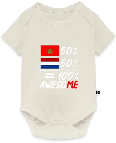 Half Nederlander/Half Marokkaan Baby Rompertje Met Korte Mouwen