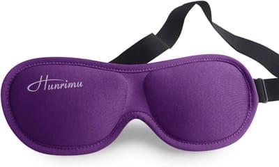 3D Slaapmasker voor Dames en Heren - Oogbedekking voor Reizen, Yoga en Relaxatie (Paars)