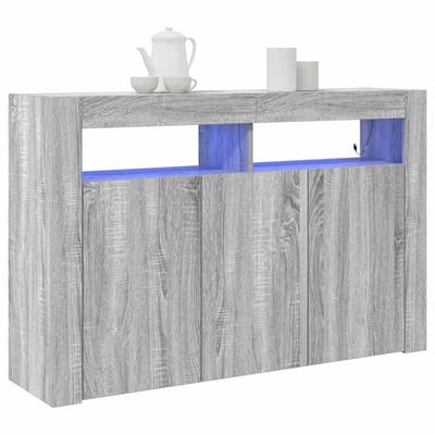 vidaXL - Dressoir - Grijs - Sonoma - 116 - x - 30 - x - 75 - cm - Bewerkt - hout