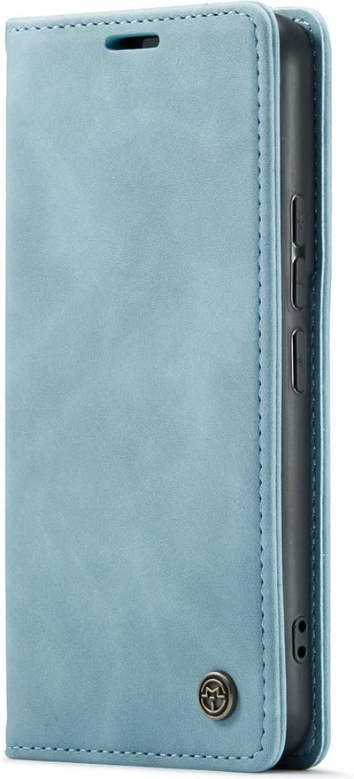 Casemania Hoesje Geschikt voor Oppo Find X5 Lite Aqua Blue - Dunne Portemonnee Book Case - Slim Wallet Case met Pasjeshouder