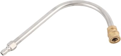 Hogedruk Verlengstuk - Gebogen Lans - Terras Reinigen - 4000 Psi Compatibel - 1/4 Inch Koppeling - Zilver