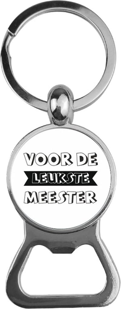 Bieropener Glas -  Voor De Leukste Meester