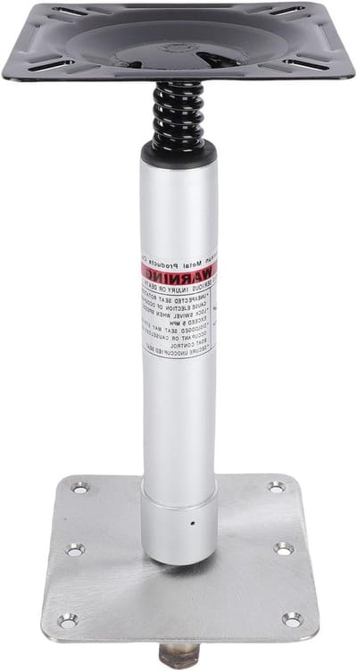 Bootstoel Pedestal Basis Montagekit met 3/4 inch Zitting Pin, 7x7 inch Basisplaat voor Marine, Ponton en Jon Bootstoelen