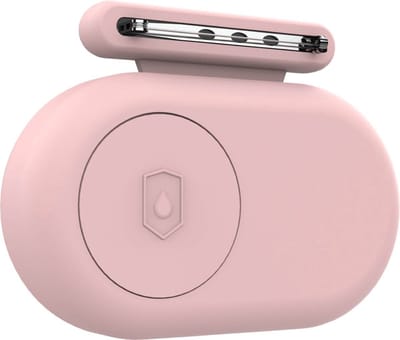 Hoesje geschikt voor Samsung SmartTag 2 - Tag houder met speld - Siliconen case - SmartTag protector - Hanger tracker - Veiligheidsspeld - Spullen kwijtraken - Roze - Jonyx