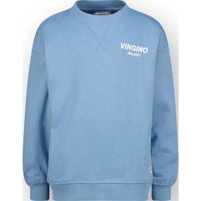 Vingino Boys Crewneck Basic Sweater Dusk Blue Size: 8 | Sweaters and Cardigans Outlet | Unisex | Blauw