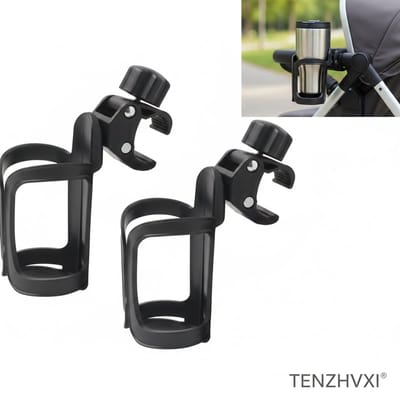 Bidonhouder Fiets - Flessenhouder - TENZHVXI® - Grote Diameter Ontwerp - Veilige Anti Slip Bevestiging - Verstelbare Montage Op Stuur En Zadelbuis - 2 Stuks - Geschikt Voor Racefiets Mountainbike En Stadsfiets