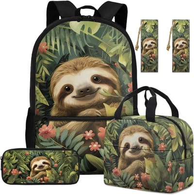 Kinderrugzak Set - Schooltas Met Lunchbox - Naar School Gaan - Waterdichte Voering - 4 Delig - Meerdere Kleuren