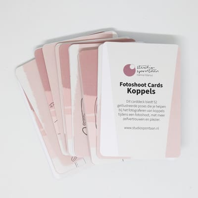 Fotoshoot Cards Koppels - Carddeck - Carddeck Fotografie - Fotografie - Hobbyfotografie - Cadeau voor fotografen - Fotoshoot - Origineel Cadeau - Kaartspel - Kaartspel Fotografie - Fotografiekaarten - Fototips - Fotoshoot Tips