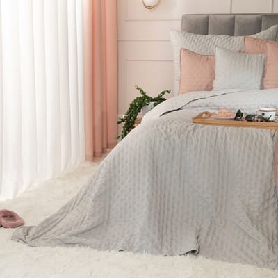 Decoratieve Bedsprei 170x210 cm - Stijlvolle Grijze Plaid voor Bank