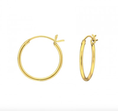 WeLoveSilver - oorringen - 925 zilver - gold plated - 16 mm