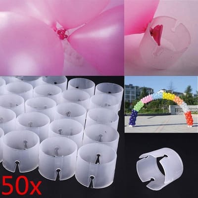 50 stuks Boog Ballon Ronde Ring Gesp Bruiloft Opening Mall Deur Beugel Ring Gesp Productie Accessoires 50pcs pink