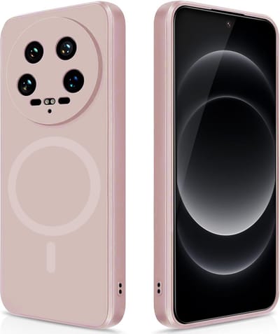 Stravo Hoesje Geschikt voor Xiaomi 14 Ultra – Siliconen Cover Hoes met MagSafe – Slank & Lichtgewicht – Schokbestendig – Anti-Fingerprint – Siliconen Case voor Xiaomi 14 Ultra - Roze