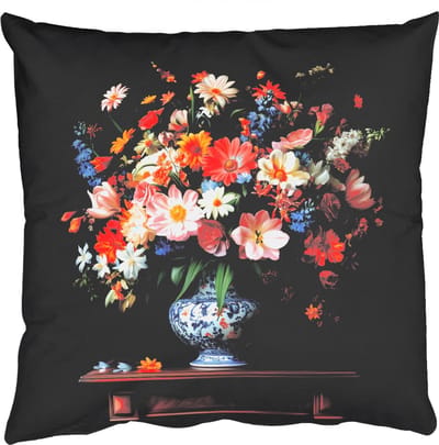 Sierkussens - Kussentjes Woonkamer - 50x50 cm - Boeket - Roze - Bloemen - Vaas