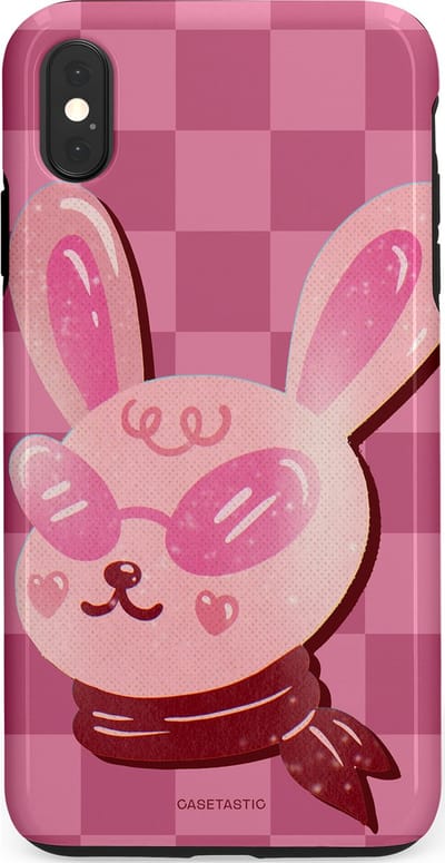 Casetastic Hoesje Geschikt voor Apple iPhone Xs Max - Stijlvolle Beschermende Duo-layer Case - Luxe konijntje