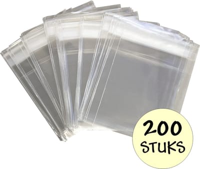 Fako Bijoux® Cellofaan zakjes - Zelfklevende uitdeelzakjes 7x7cm - 200 stuks