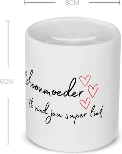 Akyol - schoonmoeder ik vind jou super lief Spaarpot - Mama - de liefste schoonmoeder - moeder cadeautjes - moederdag - verjaardag - geschenk - kado - 350 ML inhoud